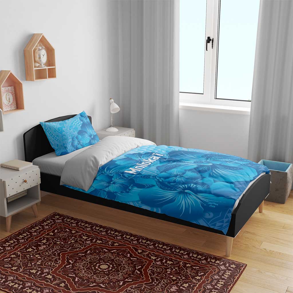 Aloha Hawaii Molokai Island Bedding Set Hibiscus Tribal Honu Hawaiian Tattoo