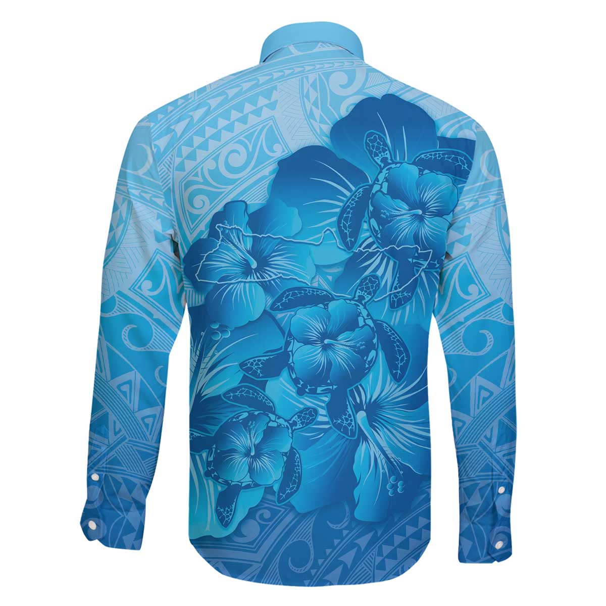Aloha Hawaii Molokai Island Family Matching Off The Shoulder Long Sleeve Dress and Hawaiian Shirt Hibiscus Tribal Honu Hawaiian Tattoo LT14 - Polynesian Pride