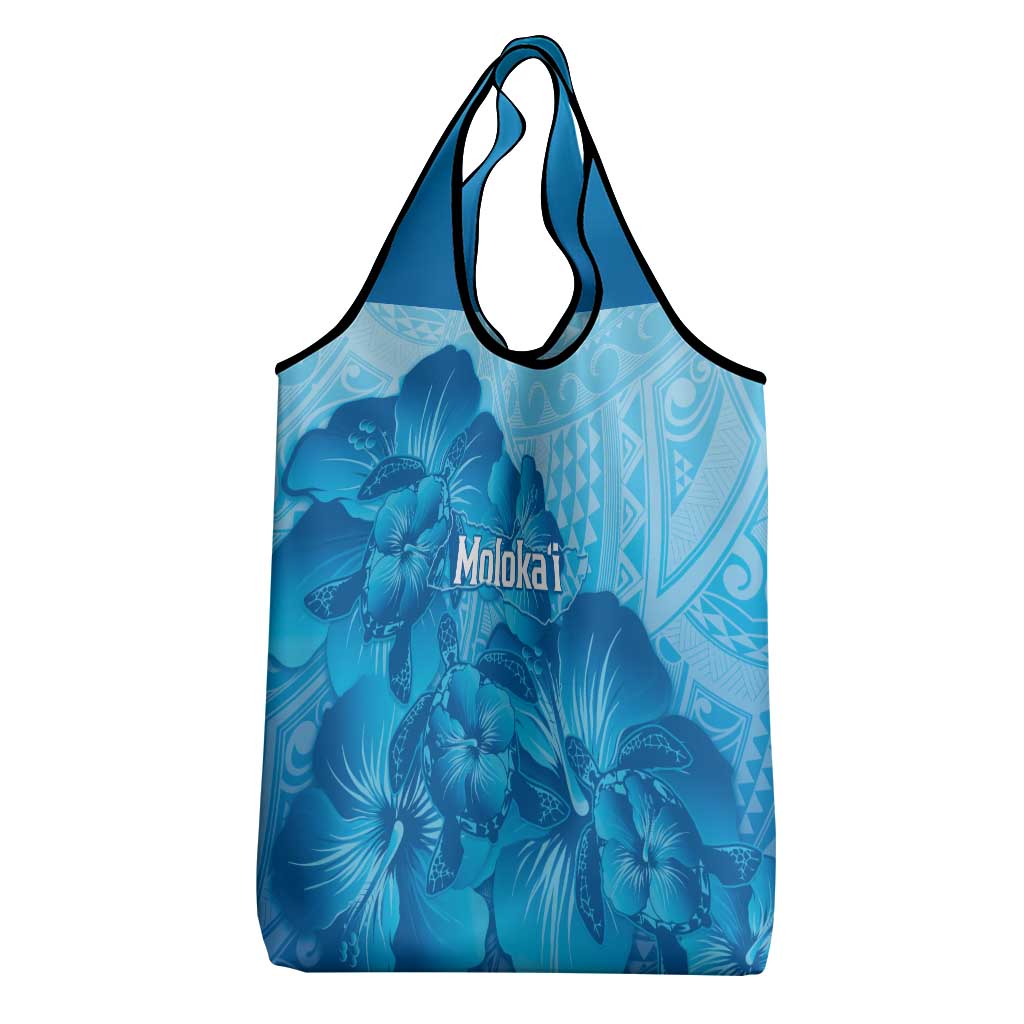 Aloha Hawaii Molokai Island Grocery Bag Hibiscus Tribal Honu Hawaiian Tattoo LT14 - Polynesian Pride