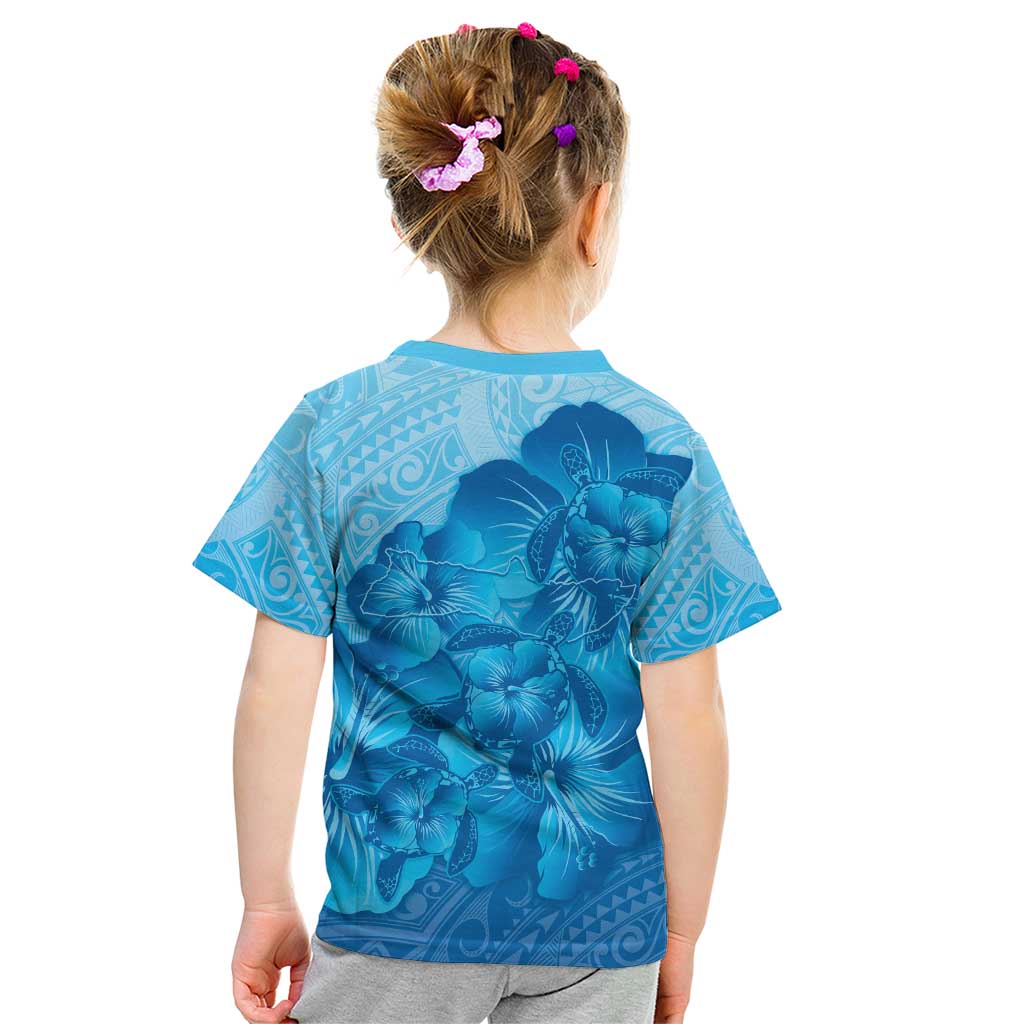 Aloha Hawaii Molokai Island Kid T Shirt Hibiscus Tribal Honu Hawaiian Tattoo LT14 - Polynesian Pride