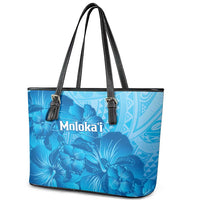 Aloha Hawaii Molokai Island Leather Tote Bag Hibiscus Tribal Honu Hawaiian Tattoo LT14 - Polynesian Pride