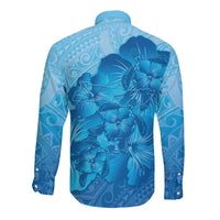 Aloha Hawaii Molokai Island Long Sleeve Button Shirt Hibiscus Tribal Honu Hawaiian Tattoo LT14 - Polynesian Pride