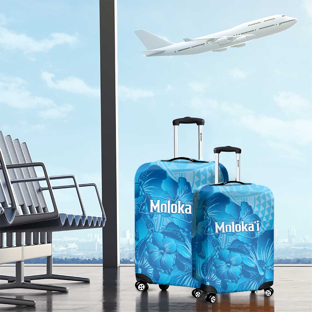Aloha Hawaii Molokai Island Luggage Cover Hibiscus Tribal Honu Hawaiian Tattoo LT14 - Polynesian Pride