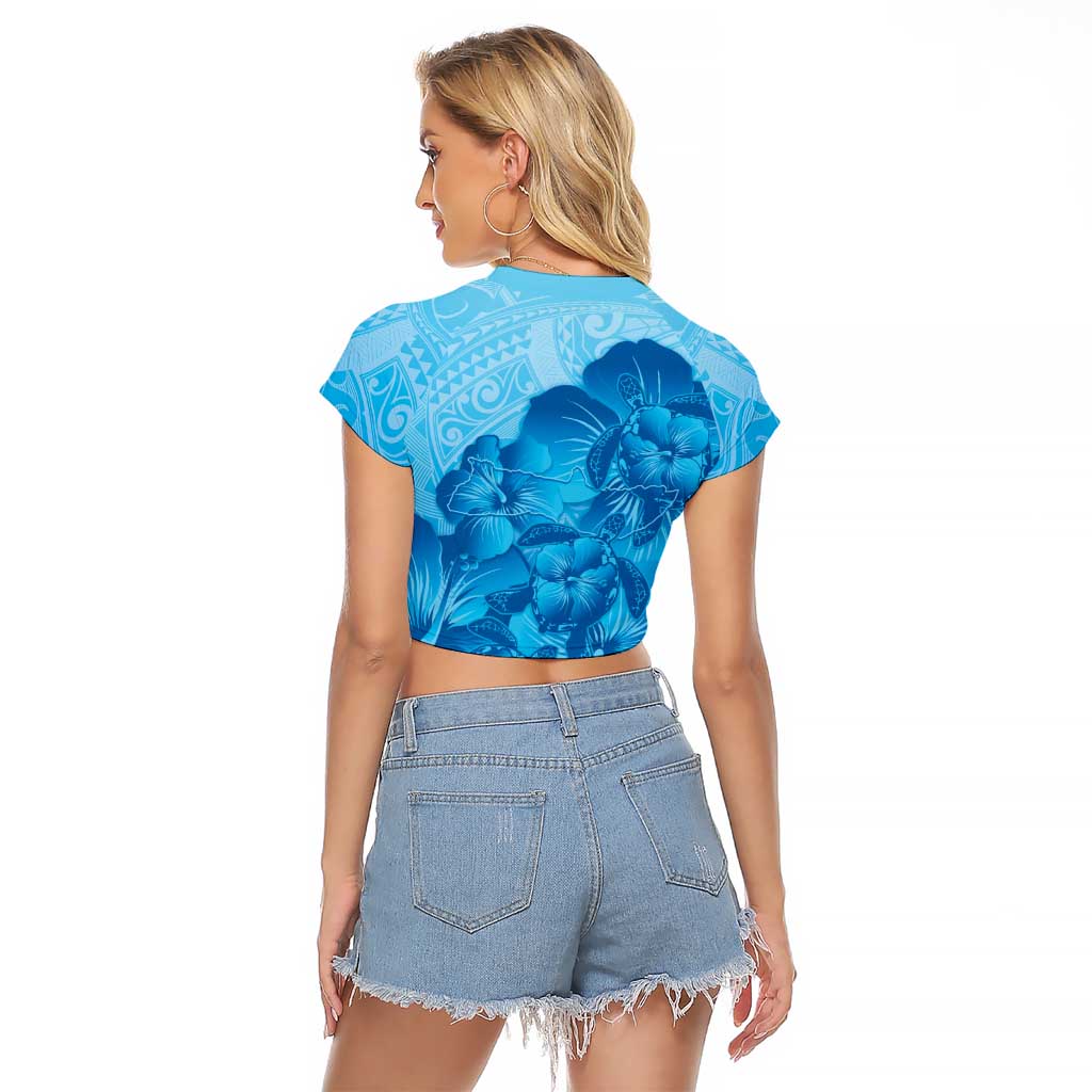 Aloha Hawaii Molokai Island Raglan Cropped T Shirt Hibiscus Tribal Honu Hawaiian Tattoo LT14 - Polynesian Pride