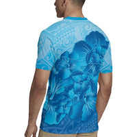 Aloha Hawaii Molokai Island Rugby Jersey Hibiscus Tribal Honu Hawaiian Tattoo LT14 - Polynesian Pride