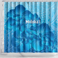 Aloha Hawaii Molokai Island Shower Curtain Hibiscus Tribal Honu Hawaiian Tattoo LT14 - Polynesian Pride