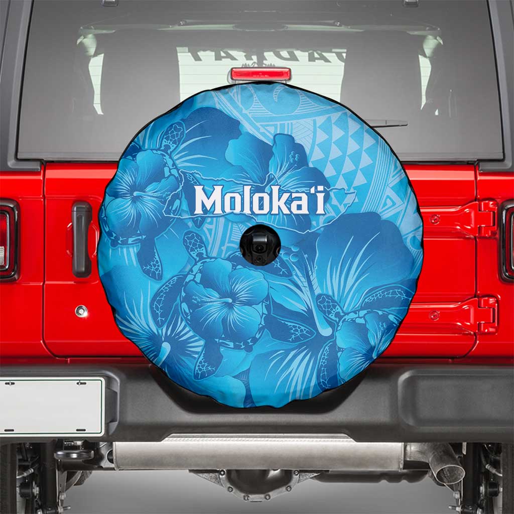 Aloha Hawaii Molokai Island Spare Tire Cover Hibiscus Tribal Honu Hawaiian Tattoo LT14 - Polynesian Pride