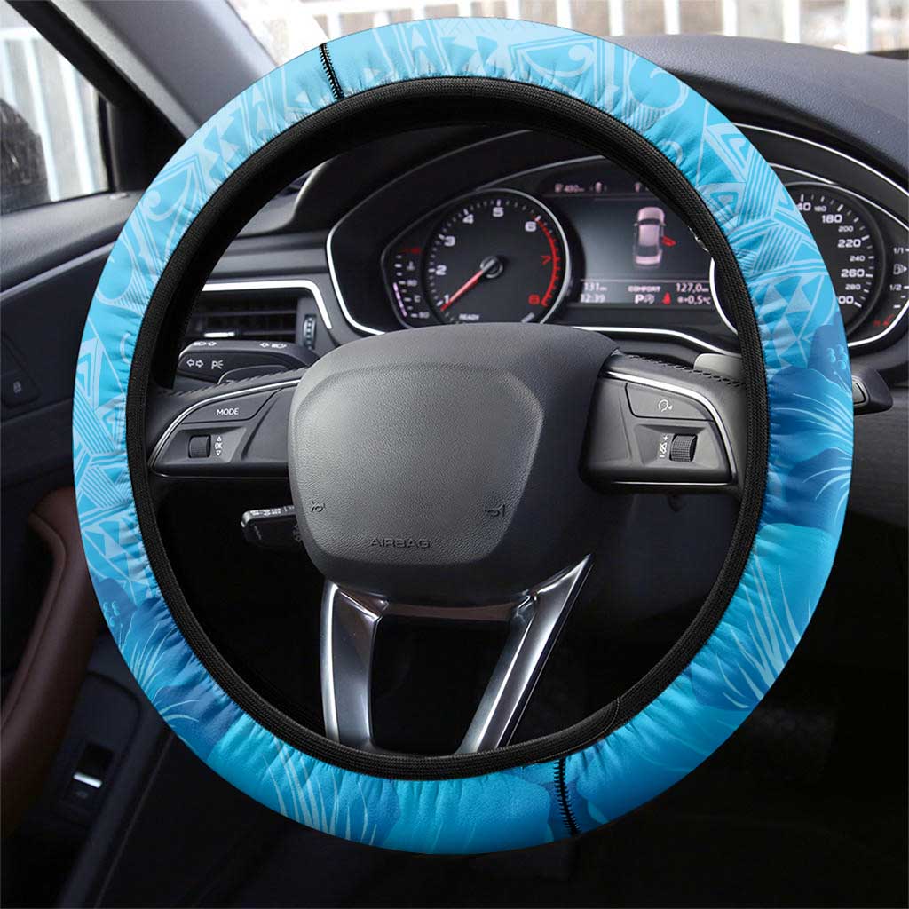 Aloha Hawaii Molokai Island Steering Wheel Cover Hibiscus Tribal Honu Hawaiian Tattoo LT14 - Polynesian Pride