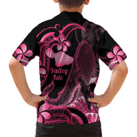 Aloha Hawaii Maui Family Matching Puletasi and Hawaiian Shirt Valley Isle Humpback Whale Black LT14 - Polynesian Pride