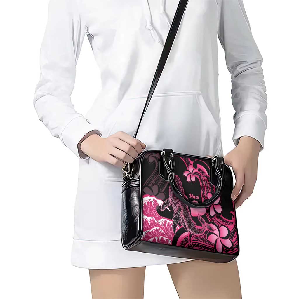 Aloha Hawaii Maui Shoulder Handbag Valley Isle Humpback Whale Black