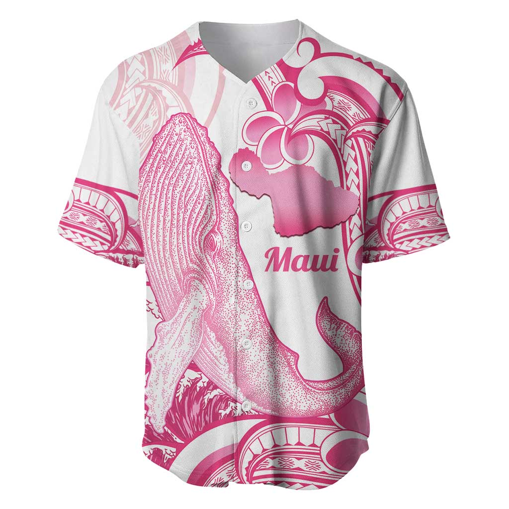 Aloha Hawaii Maui Baseball Jersey Valley Isle Humpback Whale White LT14 White - Polynesian Pride