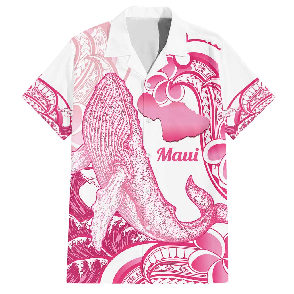 Aloha Hawaii Maui Family Matching Off Shoulder Maxi Dress and Hawaiian Shirt Valley Isle Humpback Whale White LT14 Dad's Shirt - Short Sleeve White - Polynesian Pride