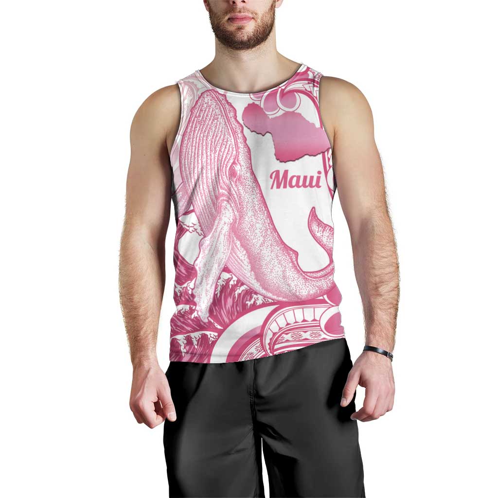 Aloha Hawaii Maui Men Tank Top Valley Isle Humpback Whale White LT14 - Polynesian Pride