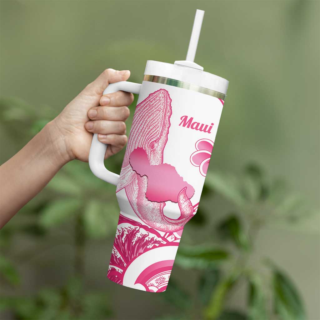 Aloha Hawaii Maui Tumbler With Handle Valley Isle Humpback Whale White