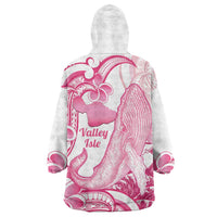 Aloha Hawaii Maui Wearable Blanket Hoodie Valley Isle Humpback Whale White LT14 - Polynesian Pride