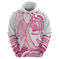Aloha Hawaii Maui Zip Hoodie Valley Isle Humpback Whale White LT14 - Polynesian Pride