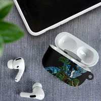 Turquoise New Zealand Kowhai And Piwakawaka AirPods Case Maori Ngaru Paua Shell LT14 - Polynesian Pride
