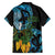 Turquoise New Zealand Kowhai And Piwakawaka Hawaiian Shirt Maori Ngaru Paua Shell