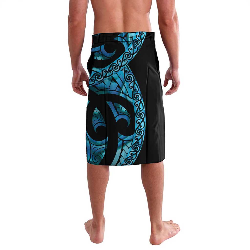 Turquoise New Zealand Kowhai And Piwakawaka Lavalava Maori Ngaru Paua Shell LT14 - Polynesian Pride