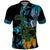 Turquoise New Zealand Kowhai And Piwakawaka Polo Shirt Maori Ngaru Paua Shell