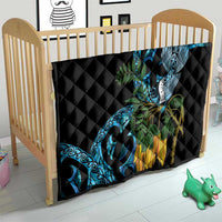 Turquoise New Zealand Kowhai And Piwakawaka Quilt Maori Ngaru Paua Shell LT14 - Polynesian Pride