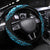 Turquoise New Zealand Kowhai And Piwakawaka Steering Wheel Cover Maori Ngaru Paua Shell
