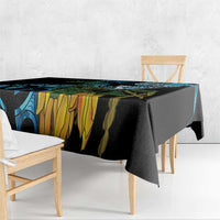 Turquoise New Zealand Kowhai And Piwakawaka Tablecloth Maori Ngaru Paua Shell LT14 - Polynesian Pride