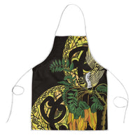 Yellow New Zealand Kowhai And Piwakawaka Apron Maori Ngaru Paua Shell LT14 Yellow - Polynesian Pride