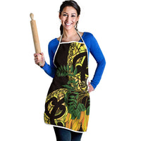 Yellow New Zealand Kowhai And Piwakawaka Apron Maori Ngaru Paua Shell LT14 - Polynesian Pride