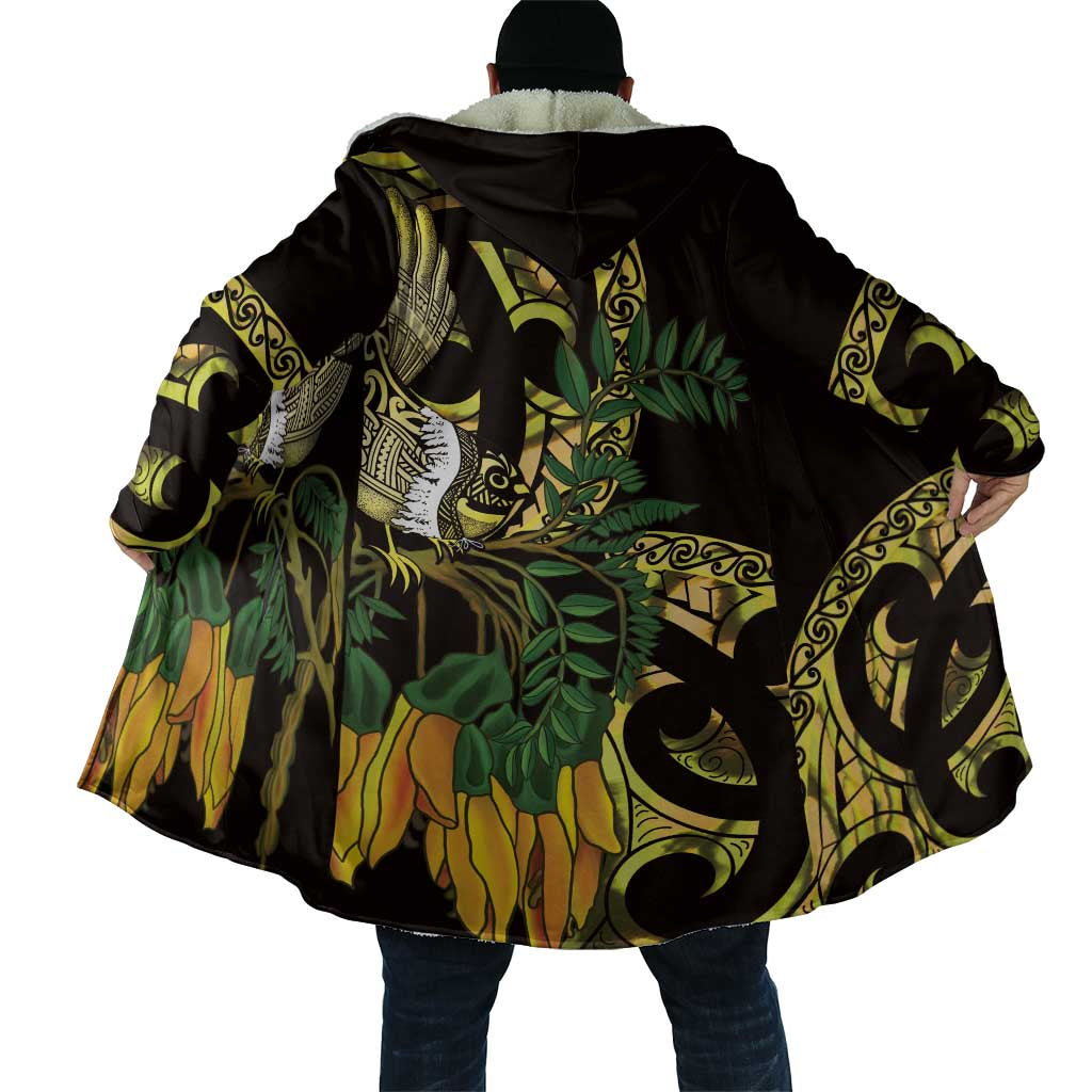 Yellow New Zealand Kowhai And Piwakawaka Cloak Maori Ngaru Paua Shell LT14 - Polynesian Pride