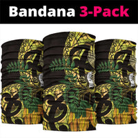 Yellow New Zealand Kowhai And Piwakawaka Neck Gaiter Maori Ngaru Paua Shell LT14 package One Size: 25*50cm Yellow - Polynesian Pride
