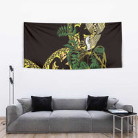 Yellow New Zealand Kowhai And Piwakawaka Tapestry Maori Ngaru Paua Shell LT14 - Polynesian Pride