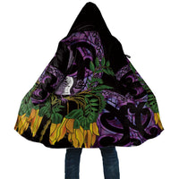 Purple New Zealand Kowhai And Piwakawaka Cloak Maori Ngaru Paua Shell LT14 Unisex Purple - Polynesian Pride