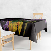 Purple New Zealand Kowhai And Piwakawaka Tablecloth Maori Ngaru Paua Shell LT14 - Polynesian Pride
