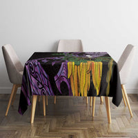 Purple New Zealand Kowhai And Piwakawaka Tablecloth Maori Ngaru Paua Shell LT14 - Polynesian Pride