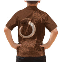 Vanuatu Indipendens Dei Family Matching Mermaid Dress and Hawaiian Shirt Yumi Sand Drawing Turtle Mix Lapita LT14 - Polynesian Pride