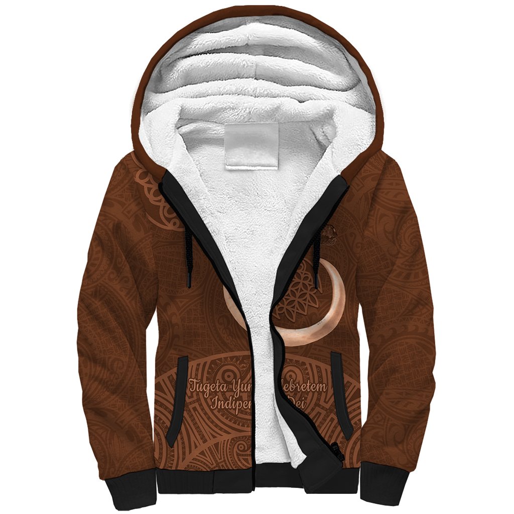 Vanuatu Indipendens Dei Sherpa Hoodie Yumi 44th Sand Drawing Turtle Mix Lapita