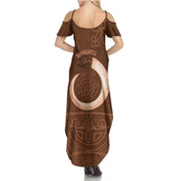 Vanuatu Indipendens Dei Summer Maxi Dress Yumi 44th Sand Drawing Turtle Mix Lapita