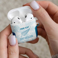 Custom New Zealand Silver Fern Football AirPods Case Come On All White LT14 - Polynesian Pride