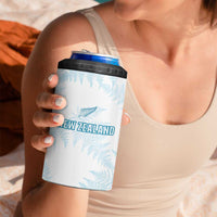Custom New Zealand Silver Fern Football 4 in 1 Can Cooler Tumbler Come On All White LT14 - Polynesian Pride