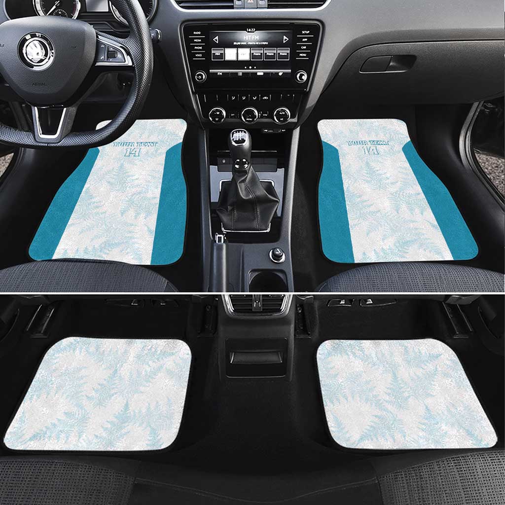 Custom New Zealand Silver Fern Football Car Mats Come On All White