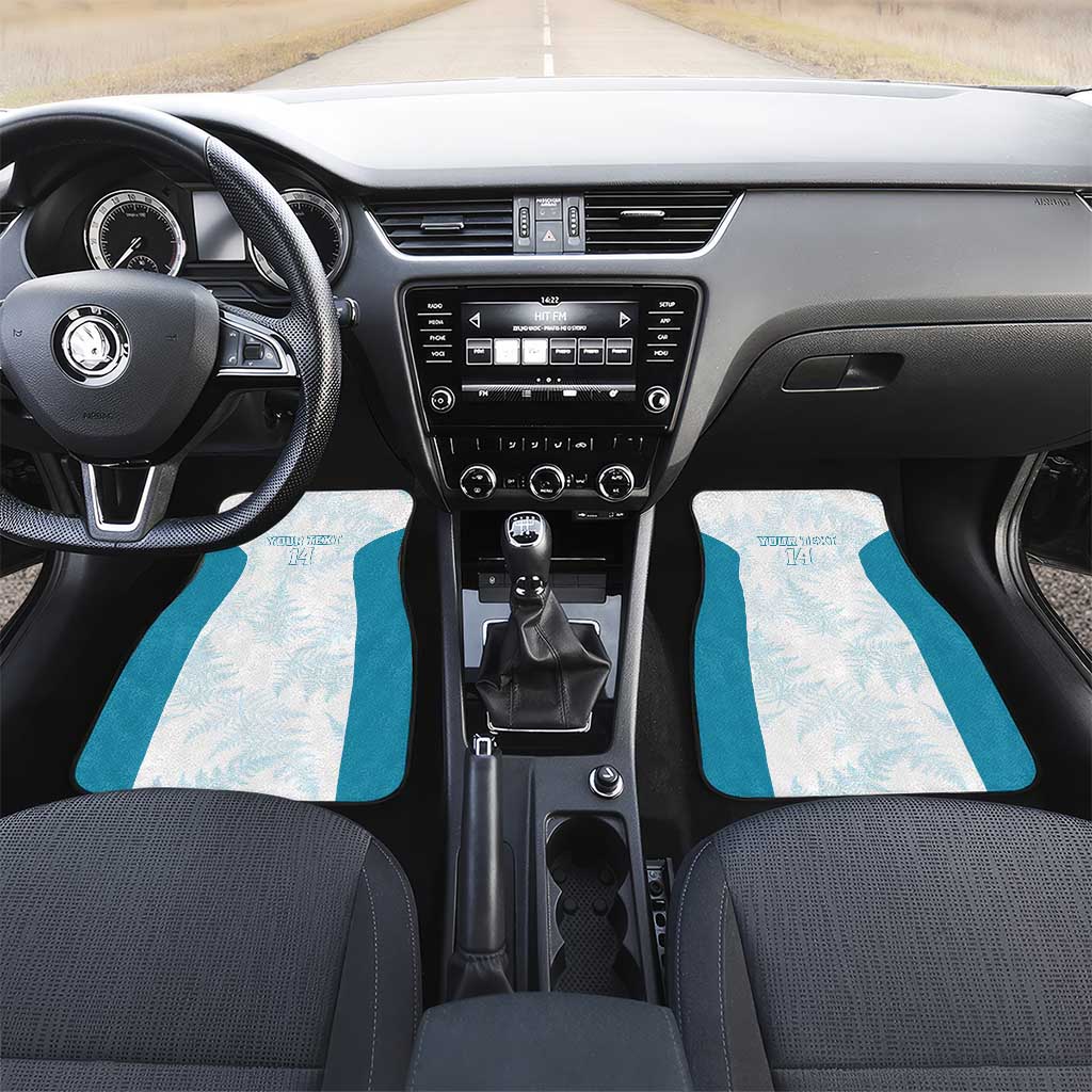 Custom New Zealand Silver Fern Football Car Mats Come On All White