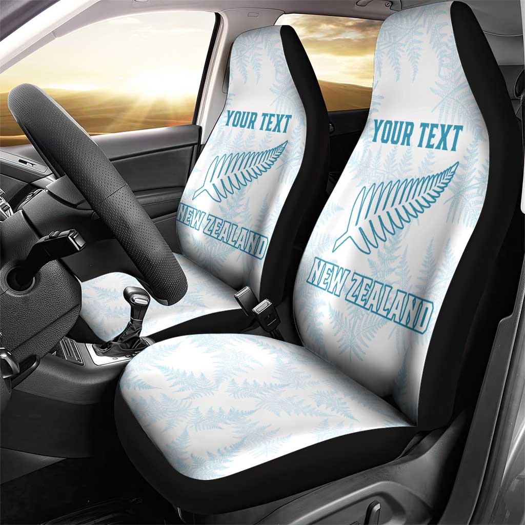 Custom New Zealand Silver Fern Football Car Seat Cover Come On All White LT14 - Polynesian Pride