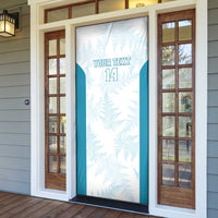 Custom New Zealand Silver Fern Football Door Cover Come On All White LT14 - Polynesian Pride
