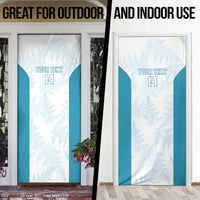 Custom New Zealand Silver Fern Football Door Cover Come On All White LT14 - Polynesian Pride