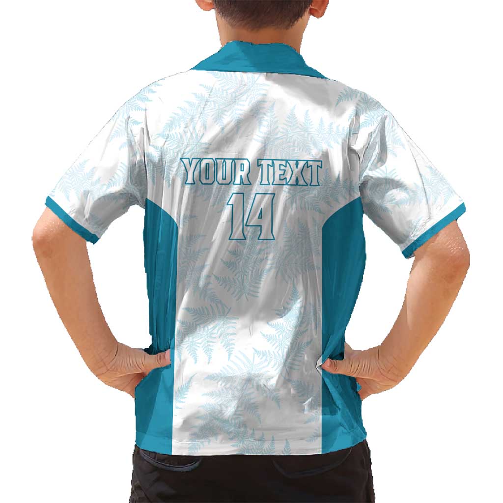 Custom New Zealand Silver Fern Football Family Matching Long Sleeve Bodycon Dress and Hawaiian Shirt Come On All White