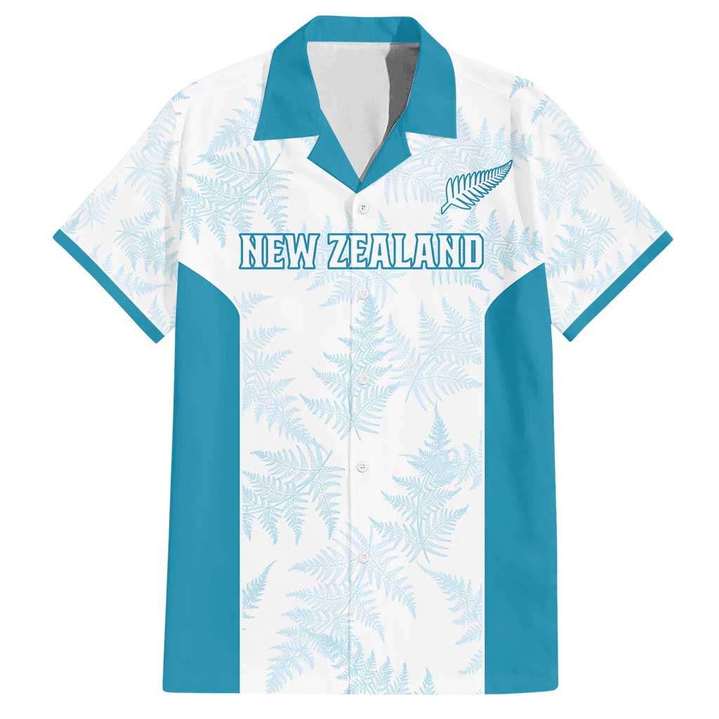 Custom New Zealand Silver Fern Football Family Matching Off Shoulder Maxi Dress and Hawaiian Shirt Come On All White LT14 Dad's Shirt - Short Sleeve White - Polynesian Pride
