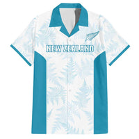 Custom New Zealand Silver Fern Football Family Matching Off Shoulder Maxi Dress and Hawaiian Shirt Come On All White LT14 Dad's Shirt - Short Sleeve White - Polynesian Pride