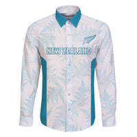 Custom New Zealand Silver Fern Football Family Matching Off Shoulder Maxi Dress and Hawaiian Shirt Come On All White LT14 Dad's Shirt - Long Sleeve White - Polynesian Pride