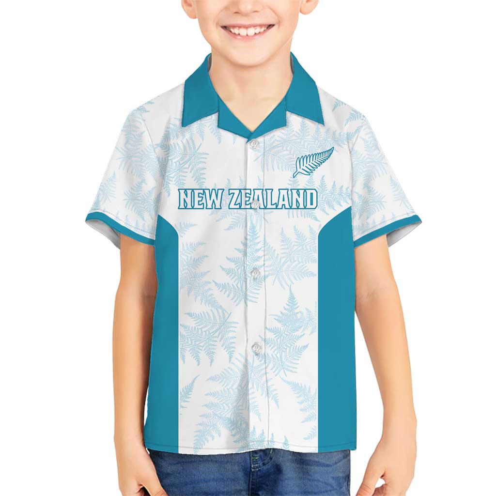 Custom New Zealand Silver Fern Football Family Matching Tank Maxi Dress and Hawaiian Shirt Come On All White